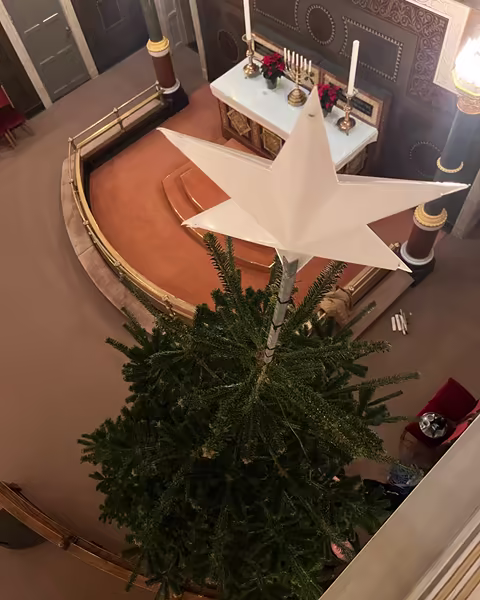 Stort juletræ opsat ved Matthæus Kirke